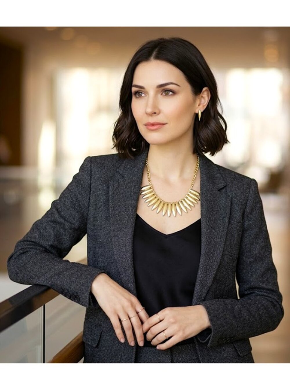 (3 for $15) NECKLACE - gold statement